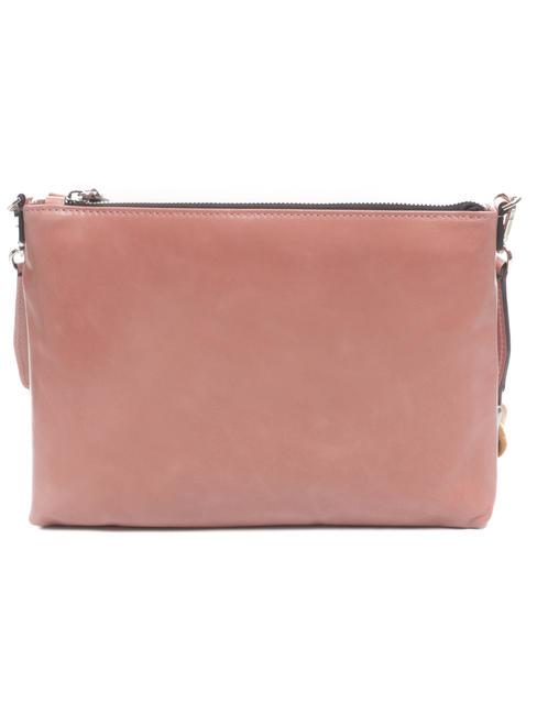 CLUTCH Bolso con bandolera, en piel. amanecer rosa - Bolsos Mujer