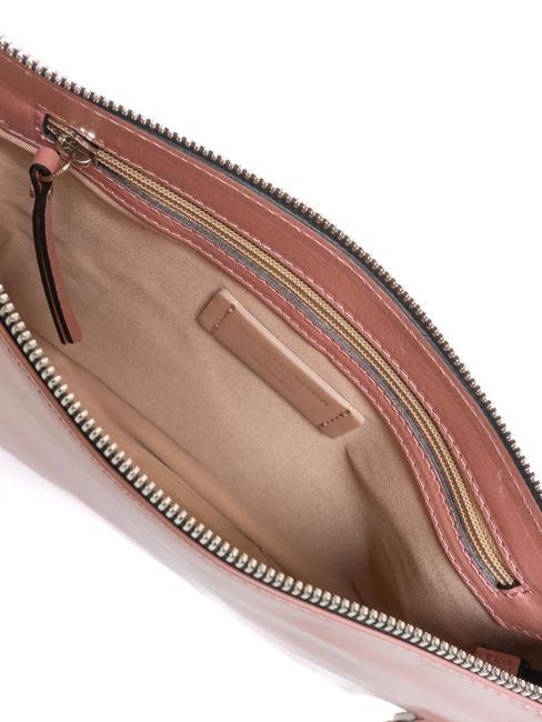CLUTCH Bolso con bandolera, en piel. amanecer rosa - Bolsos Mujer