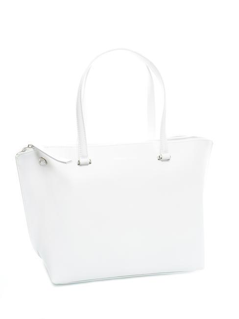 GRACE Bolso de compras de cuero blanco - Bolsos Mujer