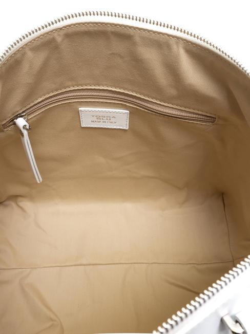 GRACE Bolso de compras de cuero blanco - Bolsos Mujer
