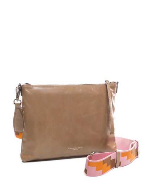 CLUTCH Bolso con bandolera, en piel. camafeo - Bolsos Mujer