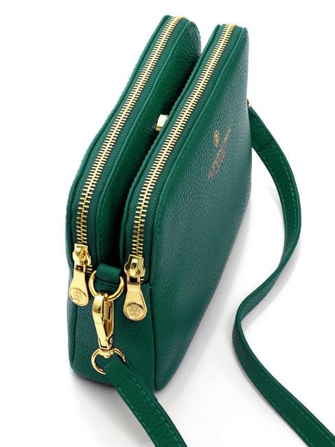 TIFFANY KATE Mini bolso bandolera de piel verde oscuro - Bolsos Mujer