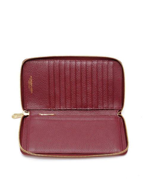 TIFFANY Cartera grande de piel con cremallera rojo - Carteras Mujer