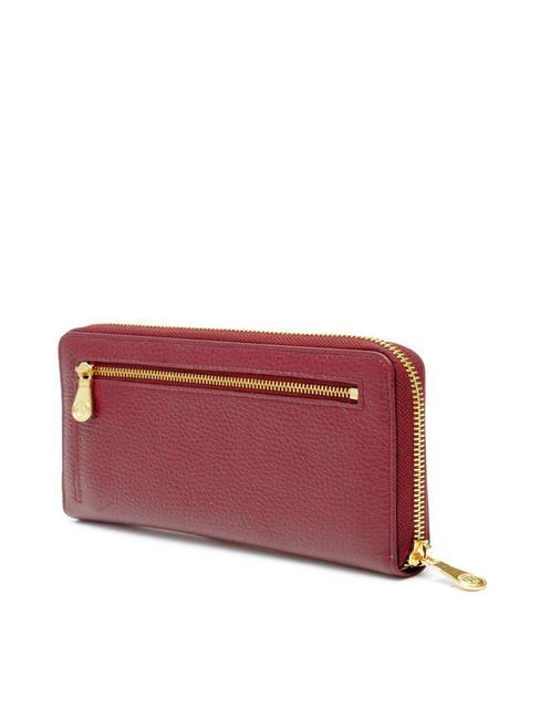 TIFFANY Cartera grande de piel con cremallera rojo - Carteras Mujer