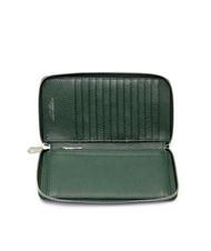 SPALDING TIFFANY Cartera grande de piel con cremallera verde oscuro - Carteras Mujer - 2