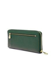 SPALDING TIFFANY Cartera grande de piel con cremallera verde oscuro - Carteras Mujer - 3