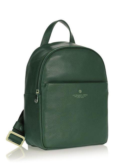TIFFANY Mochila peque&ntilde;a de piel verde oscuro - Bolsos Mujer