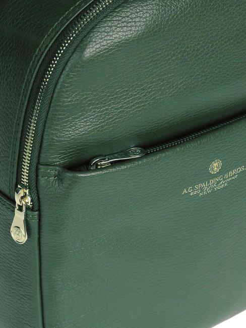 TIFFANY Mochila peque&ntilde;a de piel verde oscuro - Bolsos Mujer