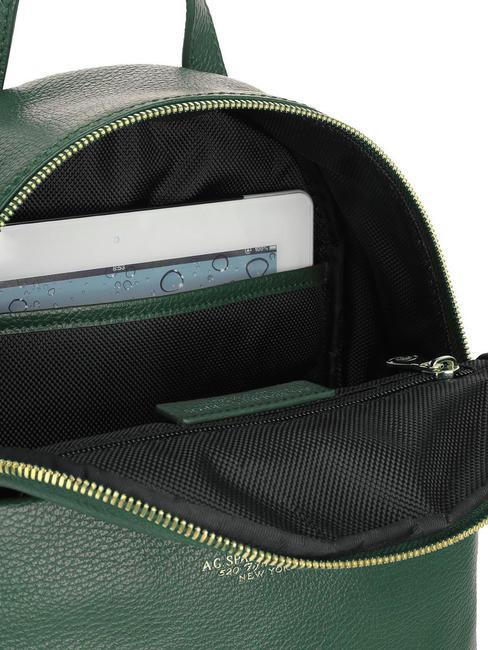 TIFFANY Mochila peque&ntilde;a de piel verde oscuro - Bolsos Mujer