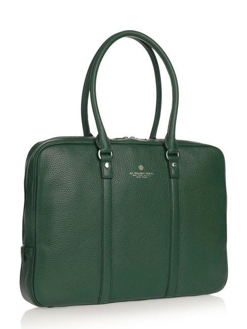 TIFFANY Malet&iacute;n de piel para port&aacute;til de 15" verde oscuro - Maletines de Trabajo