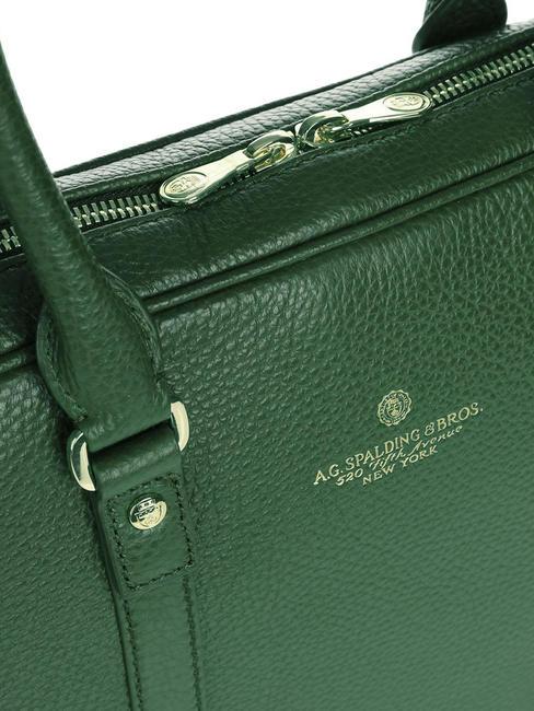 TIFFANY Malet&iacute;n de piel para port&aacute;til de 15" verde oscuro - Maletines de Trabajo