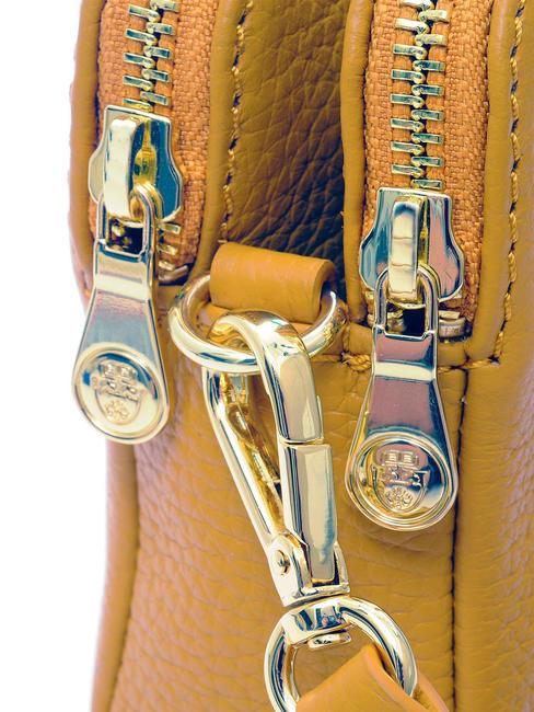 TIFFANY KATE Mini bolso bandolera de piel mostaza - Bolsos Mujer