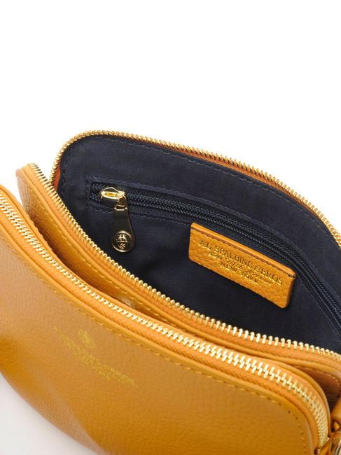 TIFFANY KATE Mini bolso bandolera de piel mostaza - Bolsos Mujer