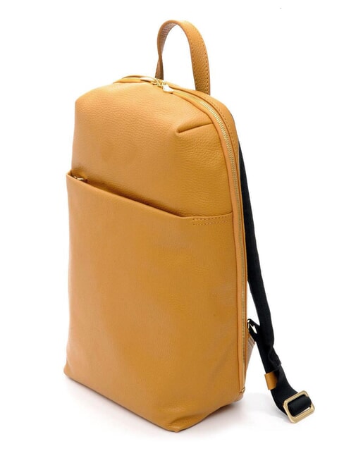 TIFFANY JANE Mochila de piel para pc de 15,6" mostaza - Mochilas para port&aacute;til