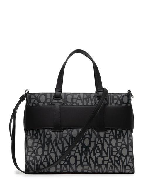 LOGO ALL OVER Bolso de mano con bandolera beige/negro - Bolsos Mujer