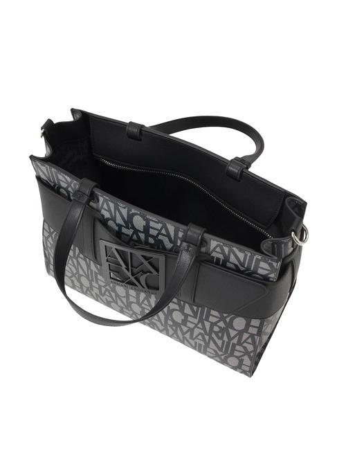 LOGO ALL OVER Bolso de mano con bandolera beige/negro - Bolsos Mujer
