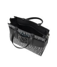 ARMANI EXCHANGE LOGO ALL OVER Bolso de mano con bandolera beige/negro - Bolsos Mujer - 5