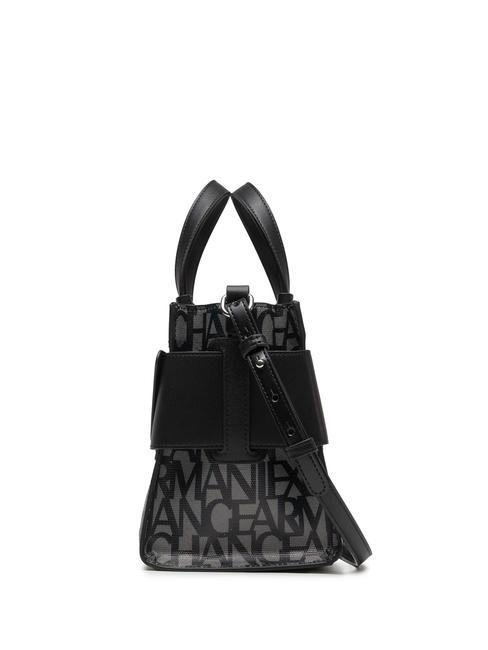 LOGO ALL OVER Bolso pequeño con bandolera beige/negro - Bolsos Mujer