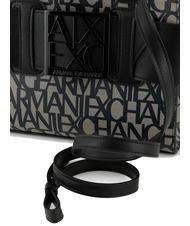 ARMANI EXCHANGE LOGO ALL OVER Bolso pequeño con bandolera beige/negro - Bolsos Mujer - 5