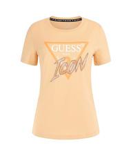 GUESS ICON Camiseta de algod&oacute;n durazno arenoso - camiseta - 3