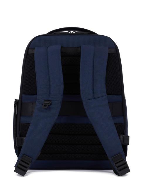 WOLLEM Mochila de piel y tela, soporte para portátil de 14" azul - Mochilas para portátil
