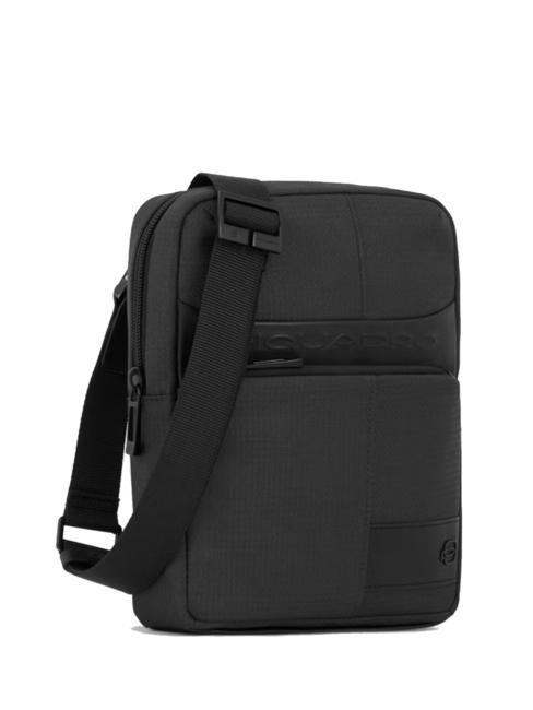 WOLLEM Bolso iPad mini de tela y piel negro - Bandoleras Hombre