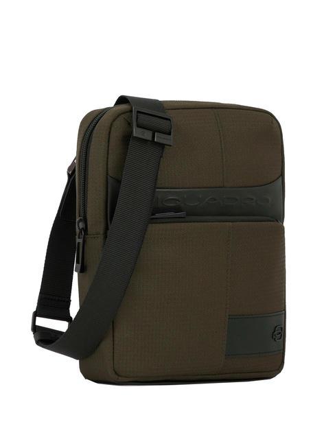 WOLLEM Bolso iPad mini de tela y piel VERDE - Bandoleras Hombre