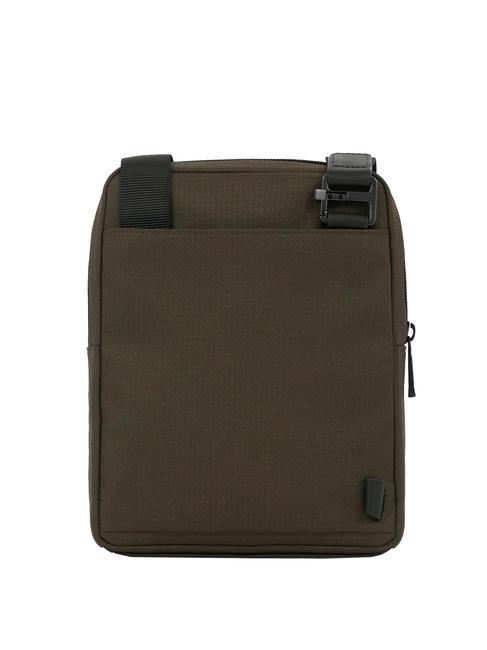 WOLLEM Bolso iPad mini de tela y piel VERDE - Bandoleras Hombre