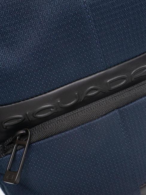 WOLLEM Bolso iPad mini de tela y piel azul - Bandoleras Hombre