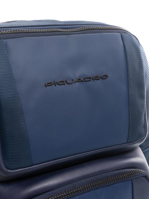 WALLABY Mochila de piel y tela, soporte para pc de 14" azul - Mochilas para portátil