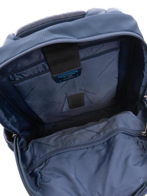 WALLABY Mochila de piel y tela, soporte para pc de 14" azul - Mochilas para portátil