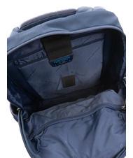 PIQUADRO WALLABY Mochila de piel y tela, soporte para pc de 14" azul - Mochilas para portátil - 5