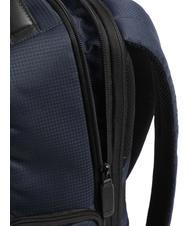 PIQUADRO WOLLEM Mochila para portátil de 15,6" en tela y piel azul - Mochilas para portátil - 3