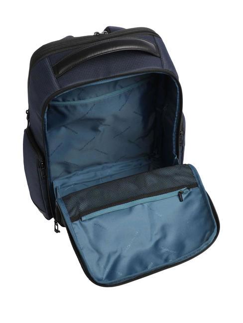 WOLLEM Mochila para portátil de 15,6" en tela y piel azul - Mochilas para portátil