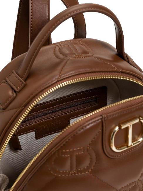 LOGO QUILTED Mochila chocolate - Bolsos Mujer