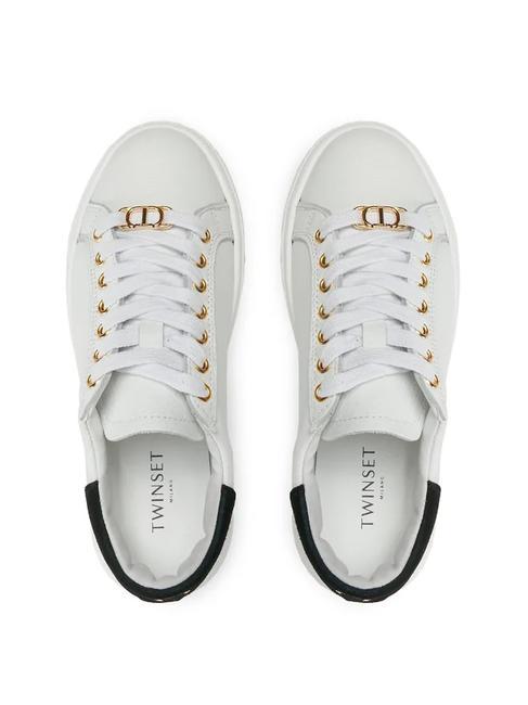 METALLIC LOGO Zapatillas de piel &oacute;ptico / negro - Zapatos Mujer