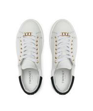 TWINSET METALLIC LOGO Zapatillas de piel &oacute;ptico / negro - Zapatos Mujer - 5