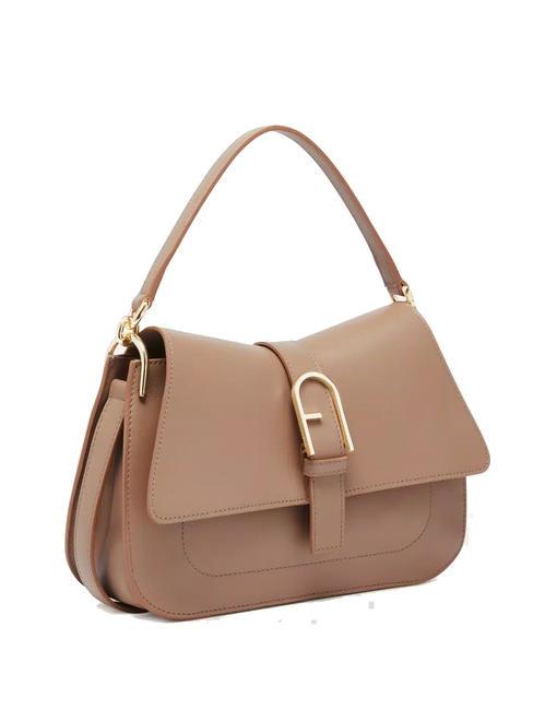 FLOW M bolso de mano m de piel gris - Bolsos Mujer