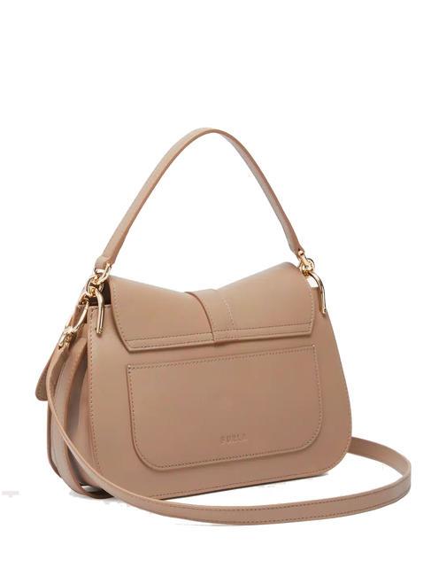 FLOW M bolso de mano m de piel gris - Bolsos Mujer