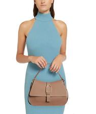 FURLA FLOW M bolso de mano m de piel gris - Bolsos Mujer - 5