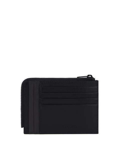 W122 Monedero y tarjetero de piel negro - Carteras Hombre