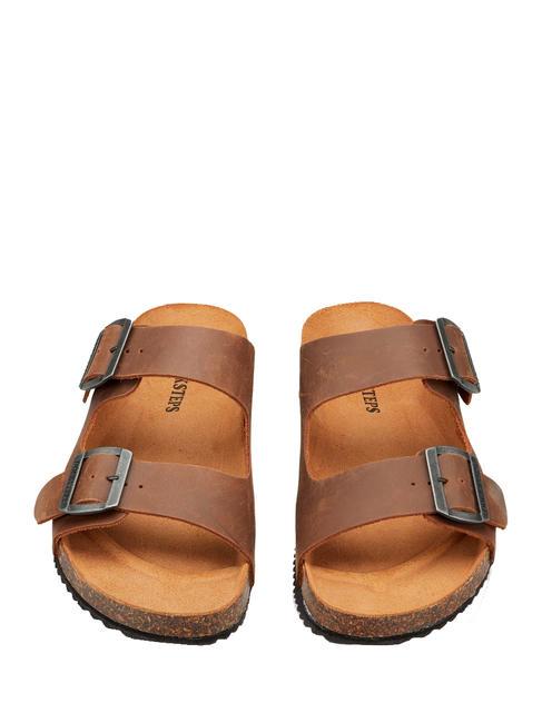 VEGA Zapatilla de piel serraje tabaco - Zapatos Hombre