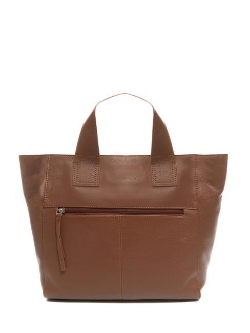 FRAPPE Bolso de piel con bandolera DarkBrown - Bolsos Mujer