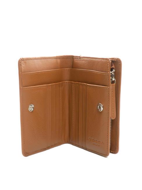 BASIC Cartera mediana de piel BROWN - Carteras Mujer