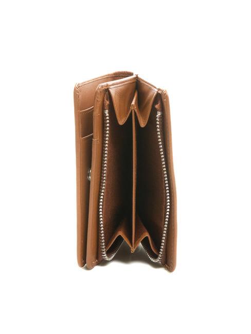 BASIC Cartera mediana de piel BROWN - Carteras Mujer