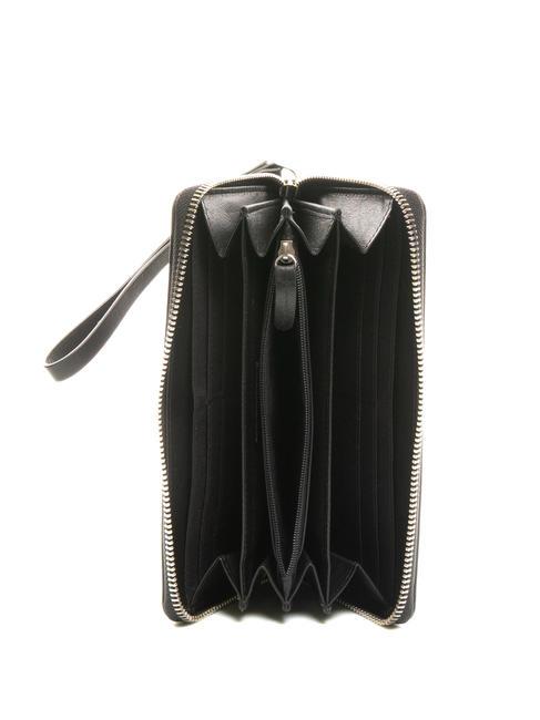 BASIC Cartera de piel con cremallera negro - Carteras Mujer