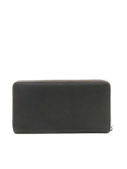 BASIC Cartera de piel con cremallera negro - Carteras Mujer