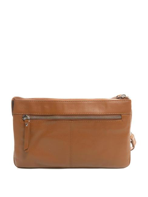 BASIC Bolso bandolera de piel BROWN - Bolsos Mujer