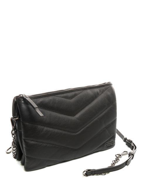 PAN CAKE Bolso de piel con bandolera negro - Bolsos Mujer