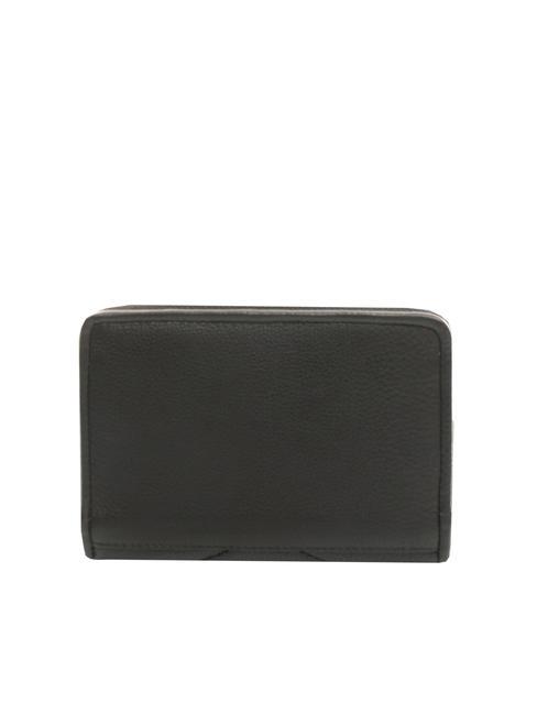 PAN CAKE Cartera peque&ntilde;a de piel con cremallera negro - Carteras Mujer
